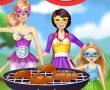 Barbie Family Cooking Barbecued Wings